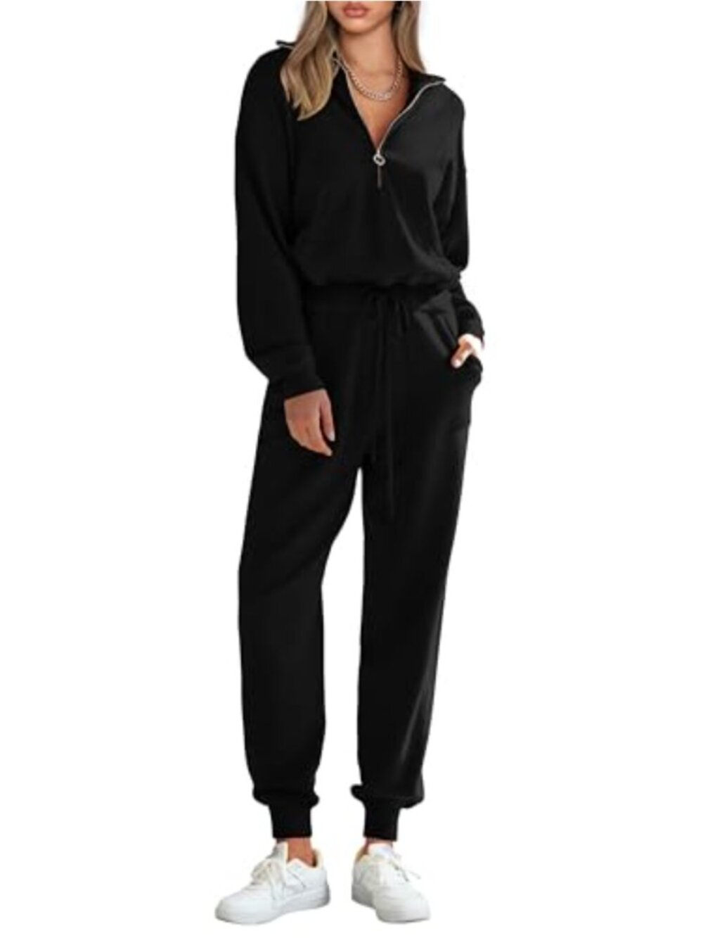 2 Piece Sweater Tracksuit Set Long Sleeve Zip Up Jogger Lounge Outfit